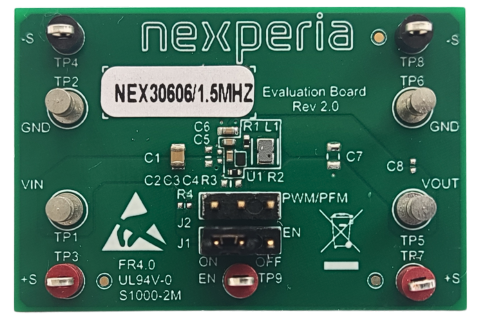 NEX30606：1.8至5.0 V，600 mA，220 nA超低Iq降壓轉(zhuǎn)換器評(píng)估板
